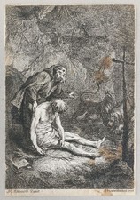 S. Paulus Antonius Eremiti - Haubenstricker n. Schmidt - Radierung Heilige 1778