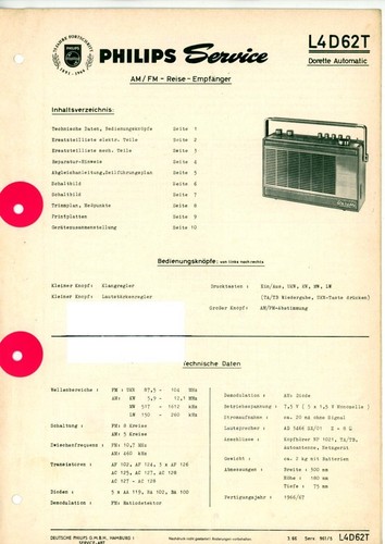 Philips service manual für - philips,
