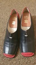 ♥ REMONTE LOFTERS ECHT LEDER SCHUHE 5 1/2 schwarz/Rot Neu. ♥