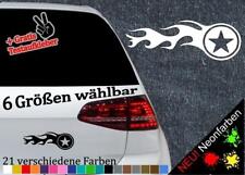 Flammen Stern Aufkleber 6