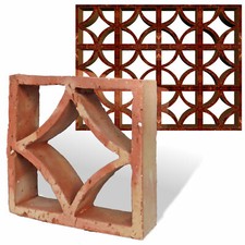 Formziegel Dekor Raute - Ornament Ziegel Mauer Breeze Wall Brick Block - Muster