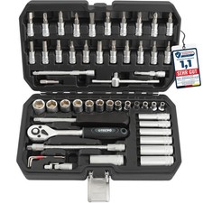 STECKSCHLÜSSEL-SATZ 53-tlg. 1/4 ZOLL WERKZEUG NÜSSE KNARRENKASTEN RATSCHENKASTEN