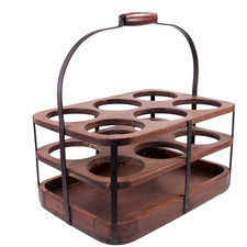 Antikes Weinflaschenregal