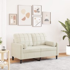 2/3-Sitzer Sofa mit Zierkissen Couch Loungesofa Schlafsofa Polstersofa Stoff 