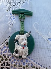 Alte Anstecknadel Souvenir Brosche /Hund/Terrier