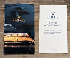 ROLEX Oyster Katalog mit Preisliste 1986 english price list catalog Broschüre