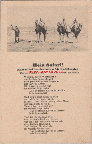 Lied heia safari afrika - ak,