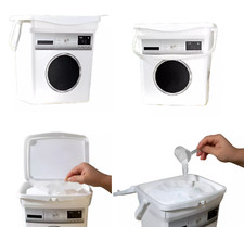 6Ltr Kunststoff Wäsche Waschpulver Behälter Seife Reinigungsmittel Aufbewahrungsbox Deckel