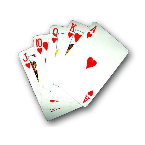 Gezinkte poker karten - gezinkte, |