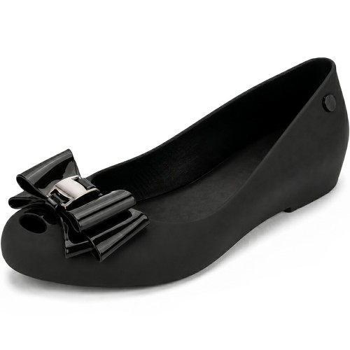 Damen ballerina schwarz gummi - damen-ballerina,