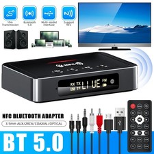 NEU Wireless Bluetooth5.0 Audio Transmitter NFC Receiver Stereo HiFi Adapter AUX