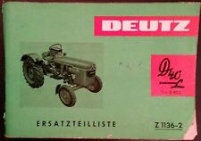 Deutz Schlepper D40 L Ersatzteilliste