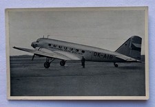 Postkarte Flugzeug ČLS Douglas DC2 amerik. Bauart Zweimotorig 1938 U7