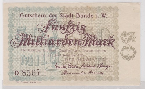 Milliarden mark banknote - 50,