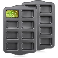 2 Mini Kastenformen Backblech Muffinform 8 Mulden Antihaft Kohlenstoffstahl