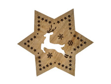 Deko Holz Leucht Stern LED