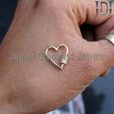 14k Solides Gelbgold Pave