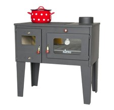 Kaminofen mit Backfach und Herdplatte Alegra 6 kW Kamin Mehrfachbelegung Holz