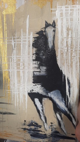Pferd acrylbild selbstgemalt - pferd,,