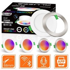 68mm RGB LED Einbaustrahler WIFI Bluetooth Dimmbar 6W Einbauleuchten Decken Spot