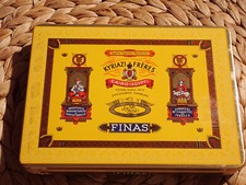 Blechschachtel Zigarren Kyriazi Freres FINAS gelb Cairo/Hamburg