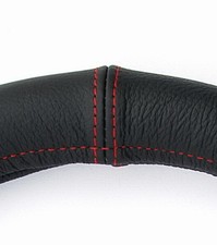 LKW Ø 44 - 46 FADEN ROT Lenkradbezug, Lenkradhülle, Lenkradschoner  ECHTES LEDER