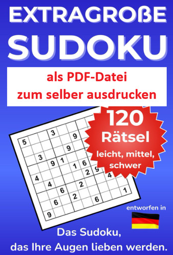 Neu extragroße sudoku für - sudoku,