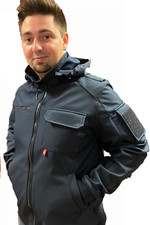 Feuerwehr Jacke Softshell 9900-K "ELEGANT" Ganzjahresjacke + abknöpfbarer Kapuze