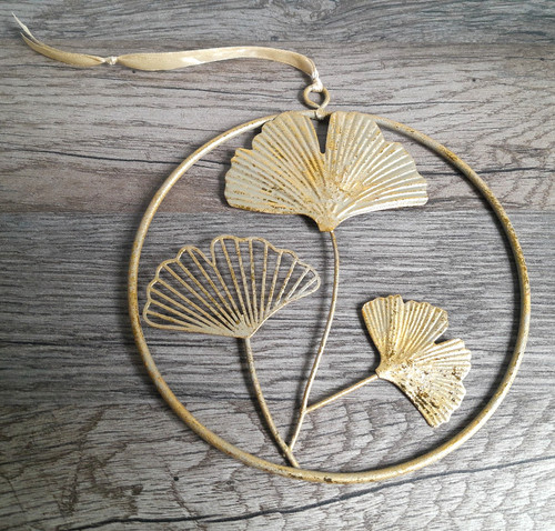 Gingko blatt deko hänger - blatt, gold