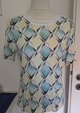 Damen Shirt Gr 38/40  mehrfarbig  Kurzarm,  Frank Walder,
