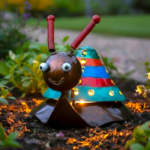 Schnecke windlicht gartenfigur - windlicht,