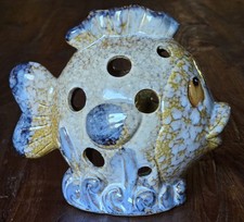 Windlicht/Teelicht, Motiv: Fisch/Fische, Material: Keramik, sehr-guter Zustand