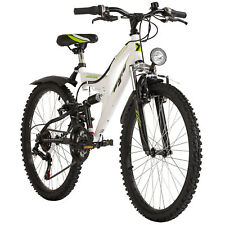 WYLD Kinder-Mountainbike Fully ATB 24'' Zodiac weiß-grün 18 Gänge RH 38 cm 305K