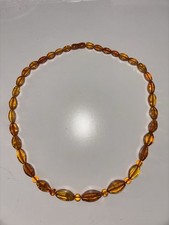 Echte Bernstein Kette – Handgefertigt – 43 g – Vintage – Ungetragen