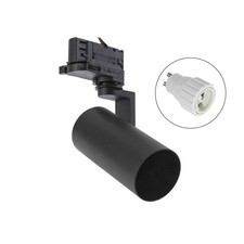 3-Phasen Stromschienen Strahler Madara Mini Schwarz GU10 für Erco Eutrac Staff