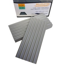 Wellblechplatten Grau 15 Stück - 1:32 & 1:35 - Juweela 23246 - Gebäude