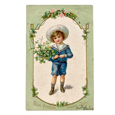 Antike Postkarte 1906 GEPRÄGT