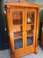 antike Vitrine aus Kirschbaum