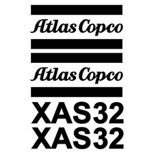 Atlas Copco XAS32 aufkleber sticker kompressoren compressor 4 Stücke Pieces