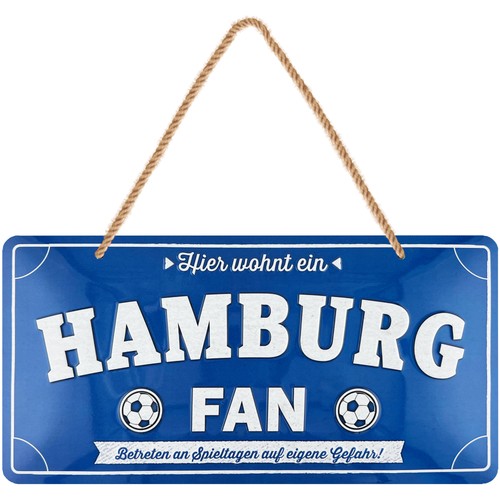 Retro blechschild fußballfan - blechschild,