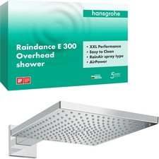 hansgrohe Raindance E 300 Air 1jet Kopfbrause, mit Brausearm, 26238000, Farbe: