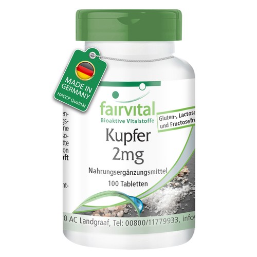 Kupfer 100 tabletten - kupfer, mg