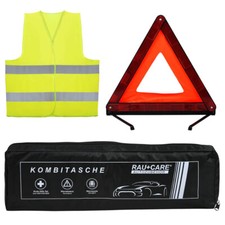 Trio Kombitasche KFZ Schwarz Verbandskasten Warnweste Warndreieck DIN 13164