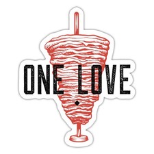 Döner One Love Ich Liebe Kebap Aufkleber Sticker, max. 10 x 10 cm, 10 x 10 cm