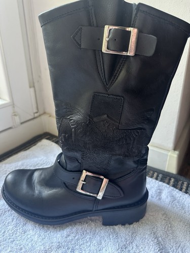 Boot biker echt leder - boot,,