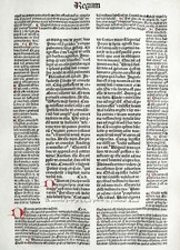 Original Inkunabel Blatt