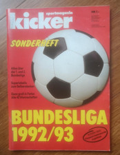 Sportmagazin Kicker Sonderheft Bundesliga 1992/93 - Top-Zustand, Sammlerobjekt