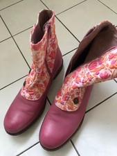Damen Stiefeletten Deerberg Größe 39 Echtleder  in pink mit ein paar Spuren 