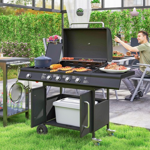 Outsunny gasgrill kw - outsunny, 15,2