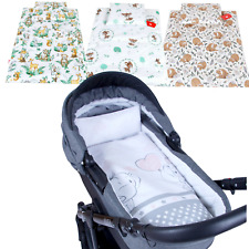 BABYLUX 4 tlg. Set Bezug + Füllung Kinderwagen Garnitur Bettwäsche Decke 60x78 